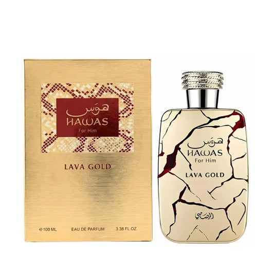 Hawas Lava Gold Perfume 100ml EDP | Rasasi
