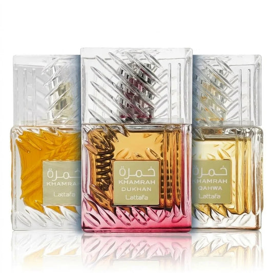 The Khamrah Trilogy: Original, Qahwa & Dukhan Bundle (3 x 100ml EDP) | Lattafa